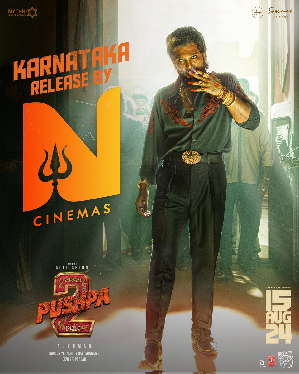 The Kannada audience are all set for Pushpa Raj's reign ❤‍🔥 #Pushpa2TheRule Karnataka Release by @ncinemasbly 💥💥 Grand release worldwide on 15th AUG 2024. ▶️ youtu.be/wboGYls1Bns Icon Star @alluarjun @iamRashmika @aryasukku #FahadhFaasil @ThisIsDSP @MythriOfficial…