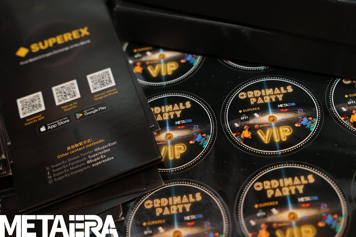 🎉「Ordinals 之夜」完美谢幕：探秘比特币奥秘，共绘 Web 3.0 未来蓝图

🍸「Ordinals 之夜」——由 Meta Era、 <a href="/Bitrats_org/">RATS</a> 社区与 <a href="/RichRats_/">RichRats</a> 共同打造的盛大活动于昨日香港圆满落幕。此次活动得到了 <a href="/blobcn/">Book of Blob Asia💥💥</a> 、#AssetClub 和 <a href="/DeAI_BRC20/">DeAI</a> 的大力支持，并由 <a href="/SuperExet/">SuperEx</a>  总冠名。