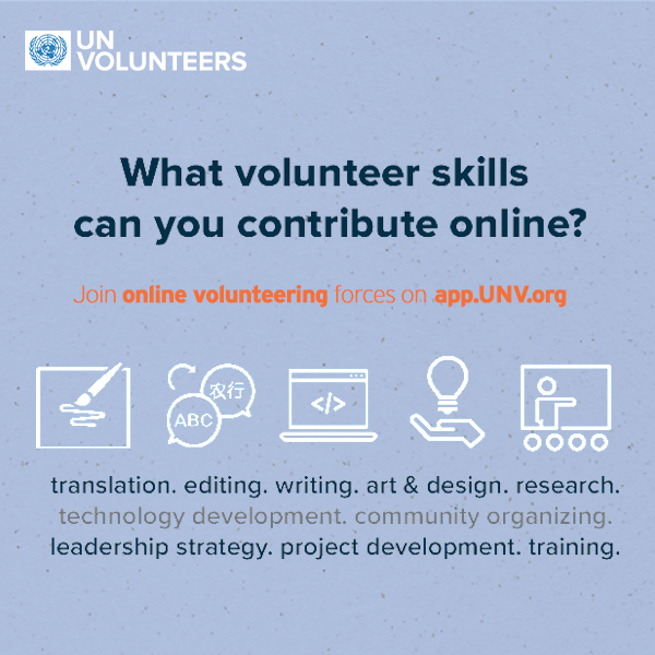 Join us in online volunteering, there are countless ways to contribute: translation, editing, writing, art & design, and more. Together, let's make our world a better place through #volunteerism