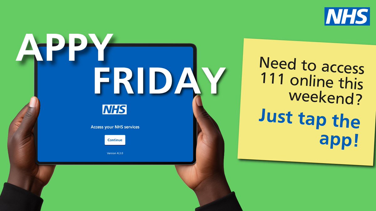 📱This weekend, join the 4 million people already using the NHS App across our region! View appointments, order prescriptions & access 111 online. Just tap the app!👉nhs.uk/nhs-app/