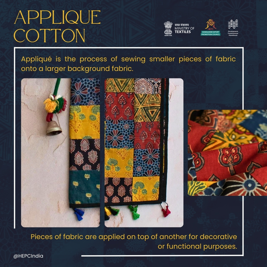 Applique Cotton. Handlooms of India.

Credit: @amounee1

 #myhandloommypride #weavesofindia