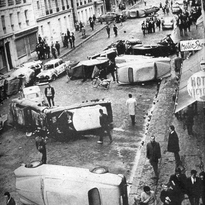 #OtD 10 May 1968 the 'night of the barricades' took place in Paris. It saw some of the most severe street fighting of the May '68 rebellion. Books, reproduction posters and more from May 68 available here: shop.workingclasshistory.com/collections/ma…