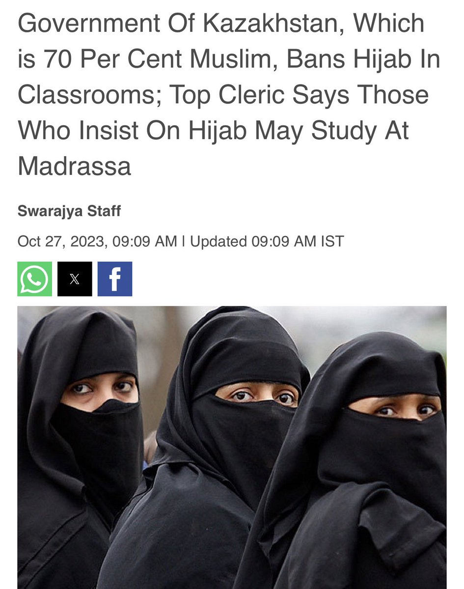 Kazakhstan bans Hijabs at schools 😡