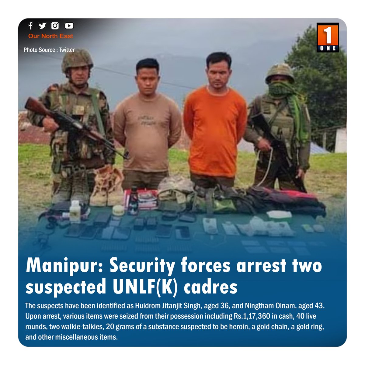 Manipur: Security forces arrest two suspected UNLF(K) cadres

In Manipur, security forces have apprehended two individuals suspected to be members of UNLF(K) on May 8, as per police reports on May 10.

#manipur #securityforces #Arrest