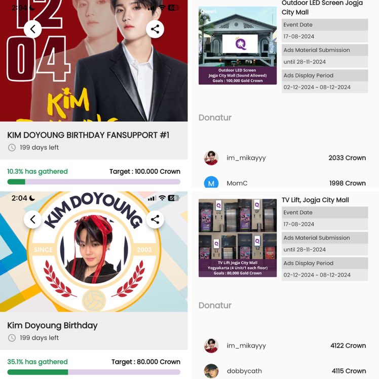 📣ATTENTION DOBBIES📣

DOBBIES DIBANTU VOTING DI QUEERI YA❤️

Anw yang bawah project ads dari aku dan yang atas dari kdy_ina ❤️
Kalau goals ini nanti semoga bisa tambah ads lagi❤️
Feel free buat yg mau tanya cara vote💕

🔗 queeri.page.link/?link=https://…
🔗 queeri.page.link/?link=https://…