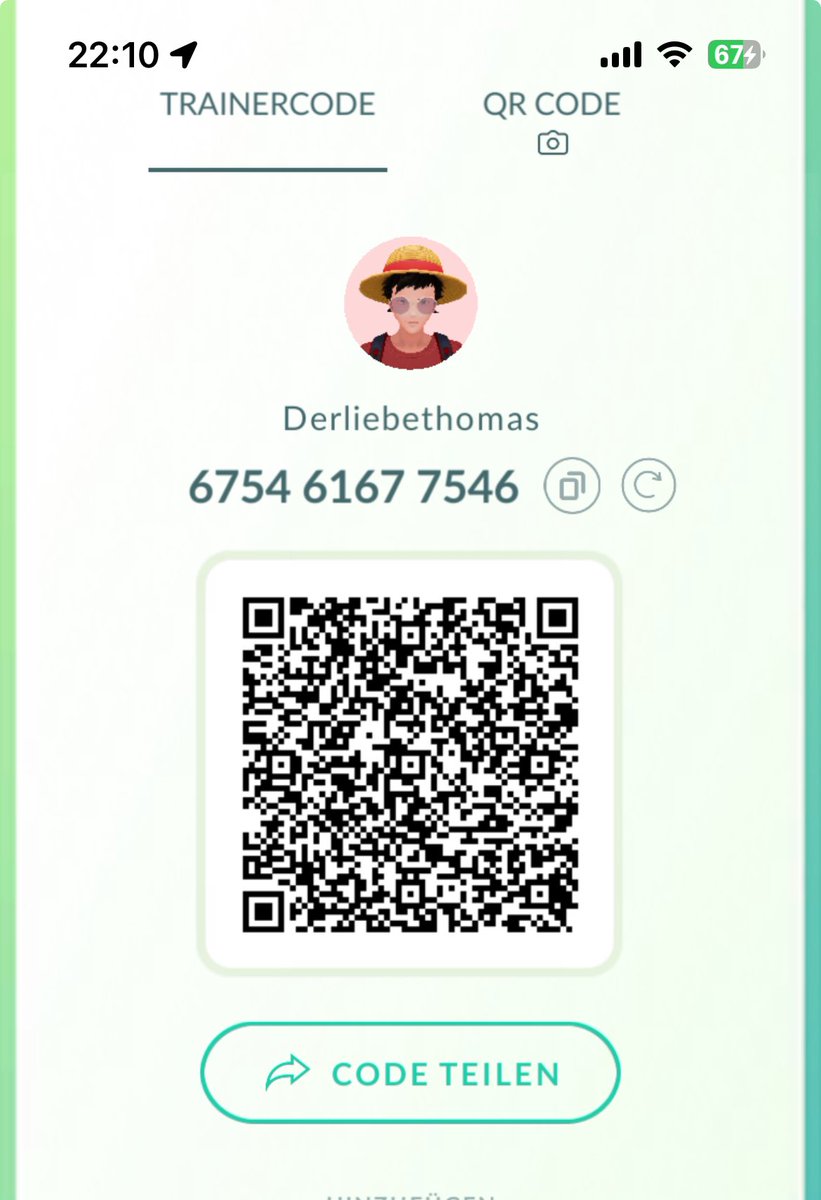 20 free spots in my friends list for Openers (preferred), Raiders and Quick PvP.  LevelUp at the raid hour 6:00 p.m. CEST, CDay 2p.m. or by arrangement.  6754 6167 7546 #PokemonGOfriend 
#PokemonGoFriendCodes
