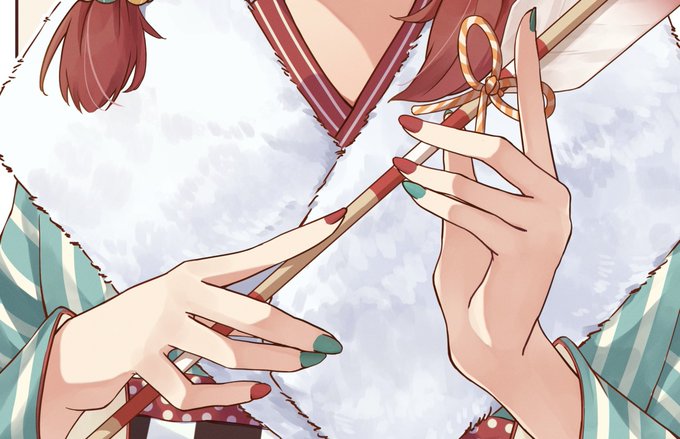 「green nails long sleeves」 illustration images(Latest)