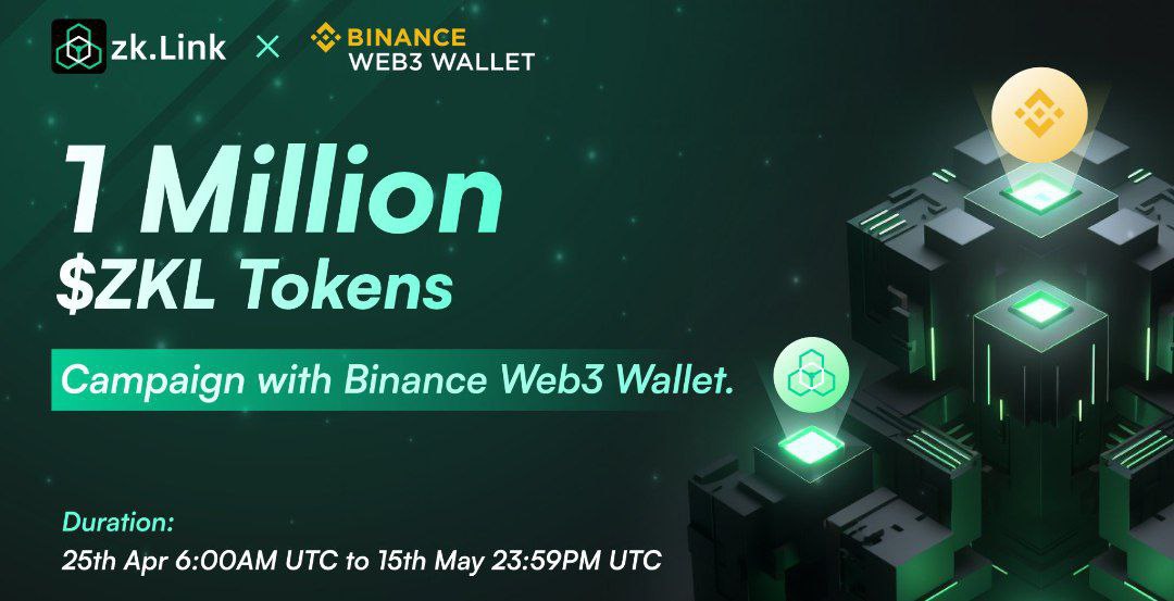🚀🎉🔥 #Binance Web3 Wallet × #Zklink Nova 🎁 Reward : 🙌3.5 Million $USDT Worth of  $ZKL 🌟 🤑 Backed By @binance 🔥 Get Ready for an Exclusive 🪂#Airdrop Campaign in partnership with Binance Web3 Wallet! 🌐 #Zklink giving away a whopping 1M $ZKL tokens! 💰 Tasks are now