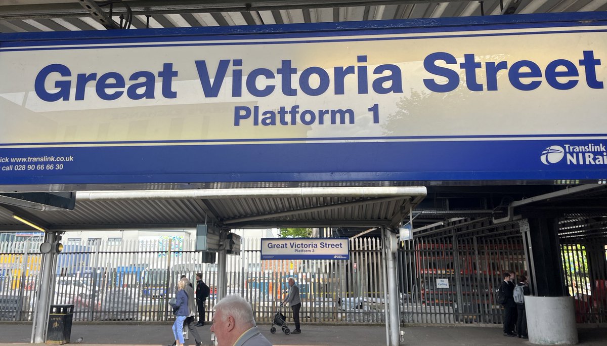 End of the line … 📍 Last ever train from Great Victoria Street station in Belfast leaves at 11.32pm tonight. bbc.co.uk/news/articles/…