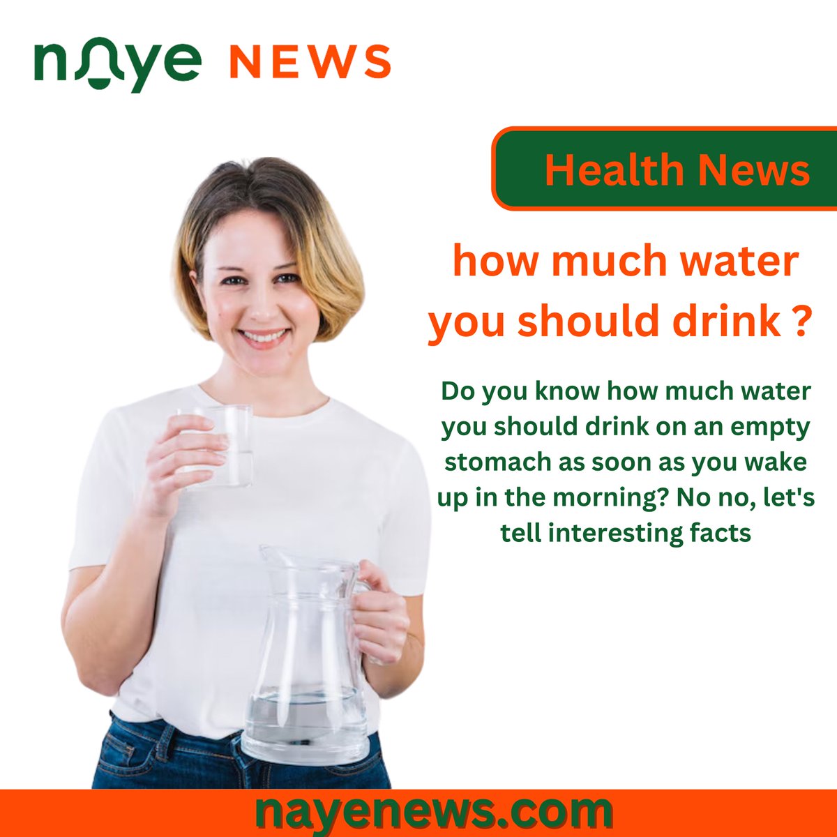 naye_news's tweet image. Do you know how much water should you drink on empty stomach when you wake up in the morning? No na let's tell you interesting facts
nayenews.com/how-much-water…

#DrinkWaterMorning #EmptyStomach #InMorning #WaterDrink #water #waterblog #health #healthcare #healthfood