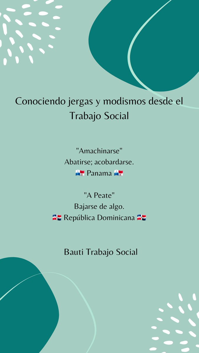 BautiSocial's tweet photo. #Conociendo #jergas y #modismos desde el #TrabajoSocial #BautiTrabajoSocial #X #Twitter #TwitterLite #Panamá #RepúblicaDominicana https://t.co/jCjXkkkZ6b