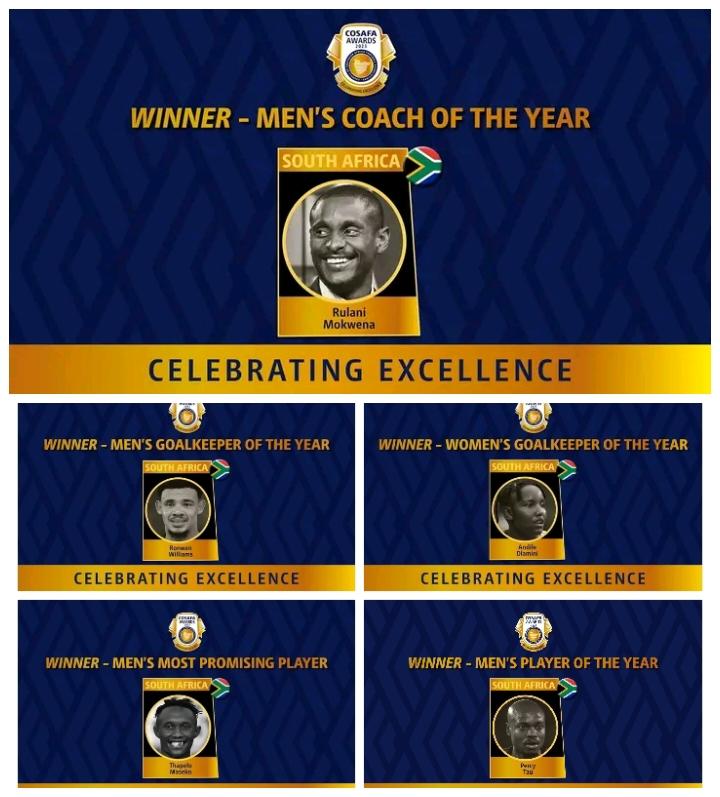 Deep appreciation for notable role @Masandawana is playing in empowerment & development of football within COSAFA region

Sundowns players,coach & fmr player domination at COSAFA awards underscores excellent training, support & mentorship provided by Sundowns💛👆💙

#SouthAfrica