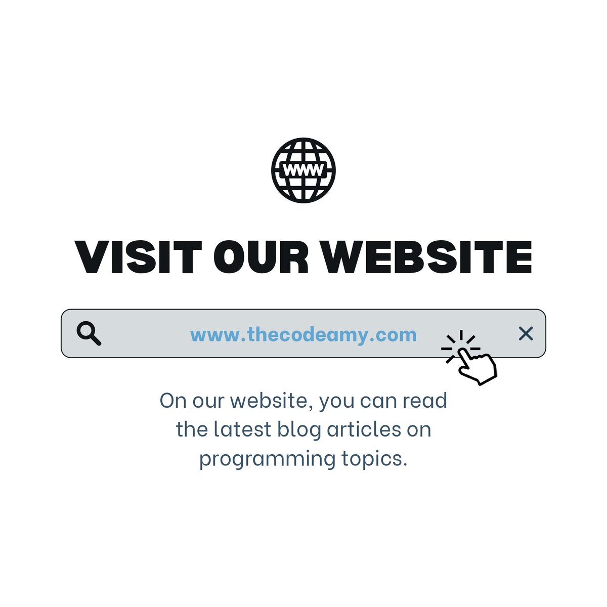 thecodeamy's tweet image. 🚀 Dive into the world of programming expertise! Check out our website for insightful blog articles that will supercharge your skills. 💻 
Checkout - thecodeamy.com