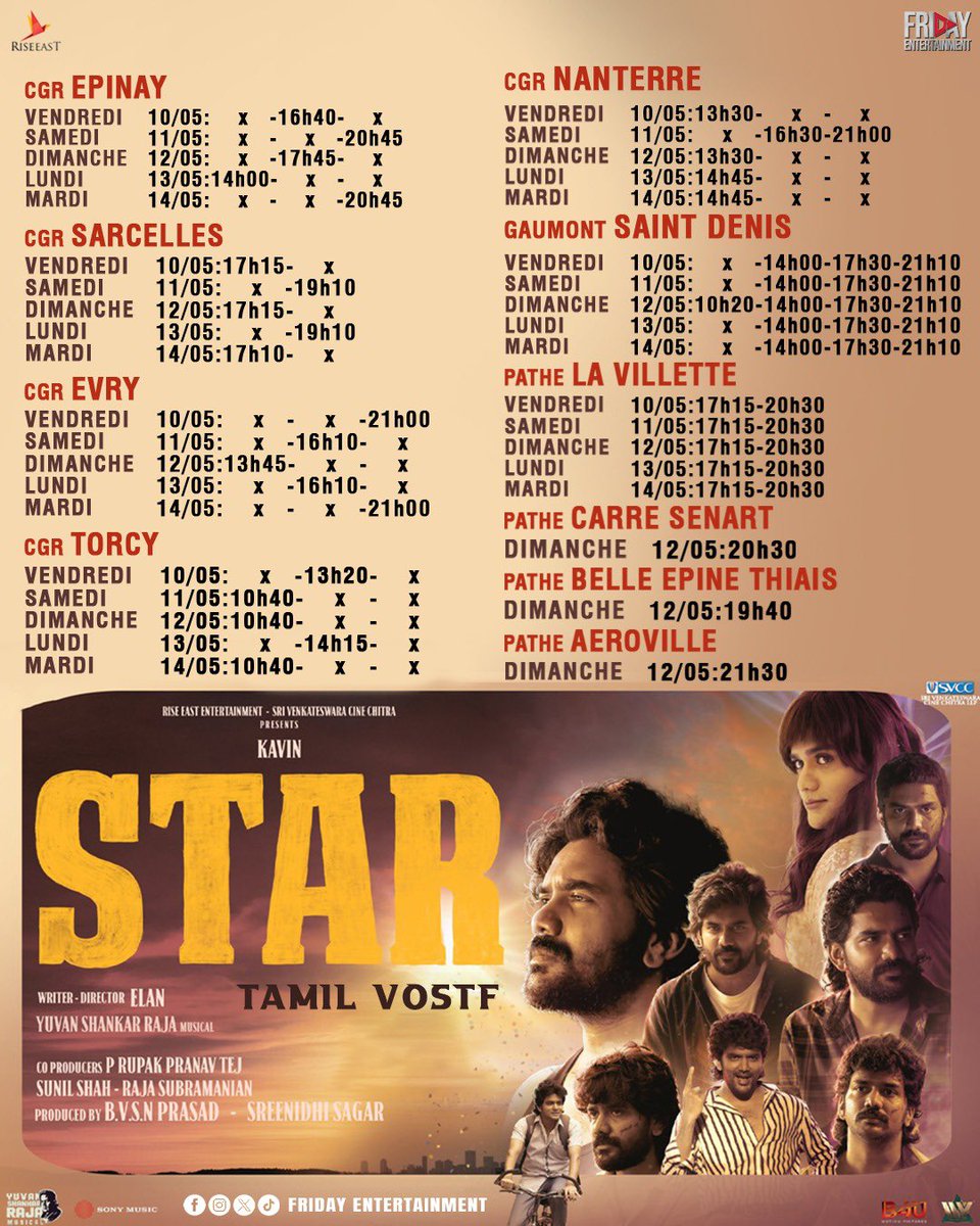 #STAR - in theatres on May 10th!

#STARfromMay10 

#STARMOVIE ⭐ #KAVIN #ELAN #YUVAN #KEY

@Kavin_m_0431 @elann_t @thisisysr @aaditiofficial @PreityMukundan @LalDirector