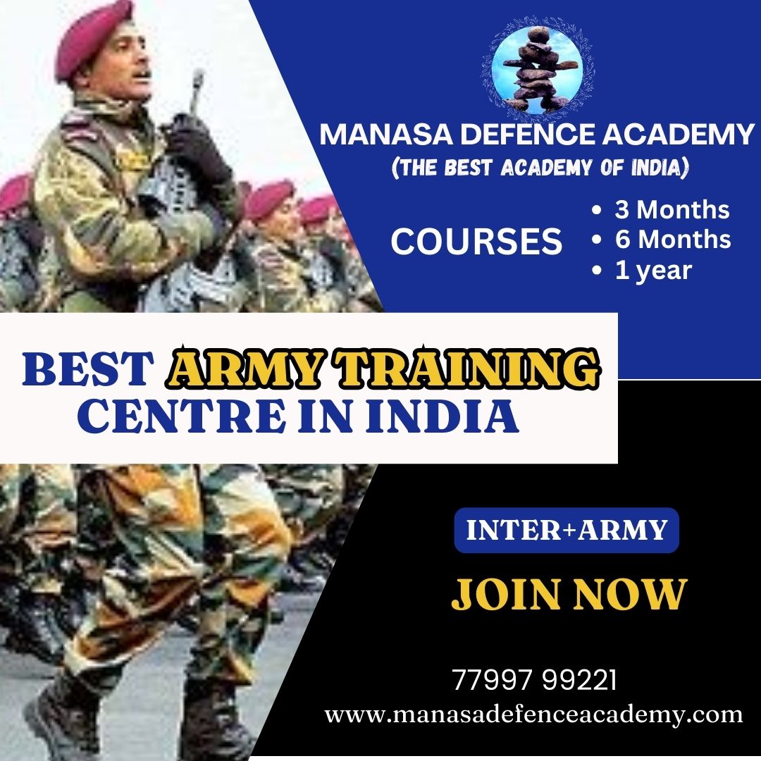 BEST ARMY TRAINING CENTRE IN INDIA 

manasadefenceacademy1.blogspot.com/2024/05/best-a…

Welcome to Manasa Defence Academy, the best army training center in India! 

Call: 77997 99221
Website: manasadefenceacademy.com

#armytraining #indianarmy #bestarmytrainingcenter #armytraininginindia #weaponshandling