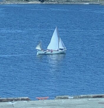 I saw this stout and sturdy sailing vessel cruising the Esquimalt Hbr today. Talk about throwback decade(s), I recall being a Junior Officer and sailing this sleek vessel into port ahead of my Destroyer several times. Gives me an idea on how to save fuel…