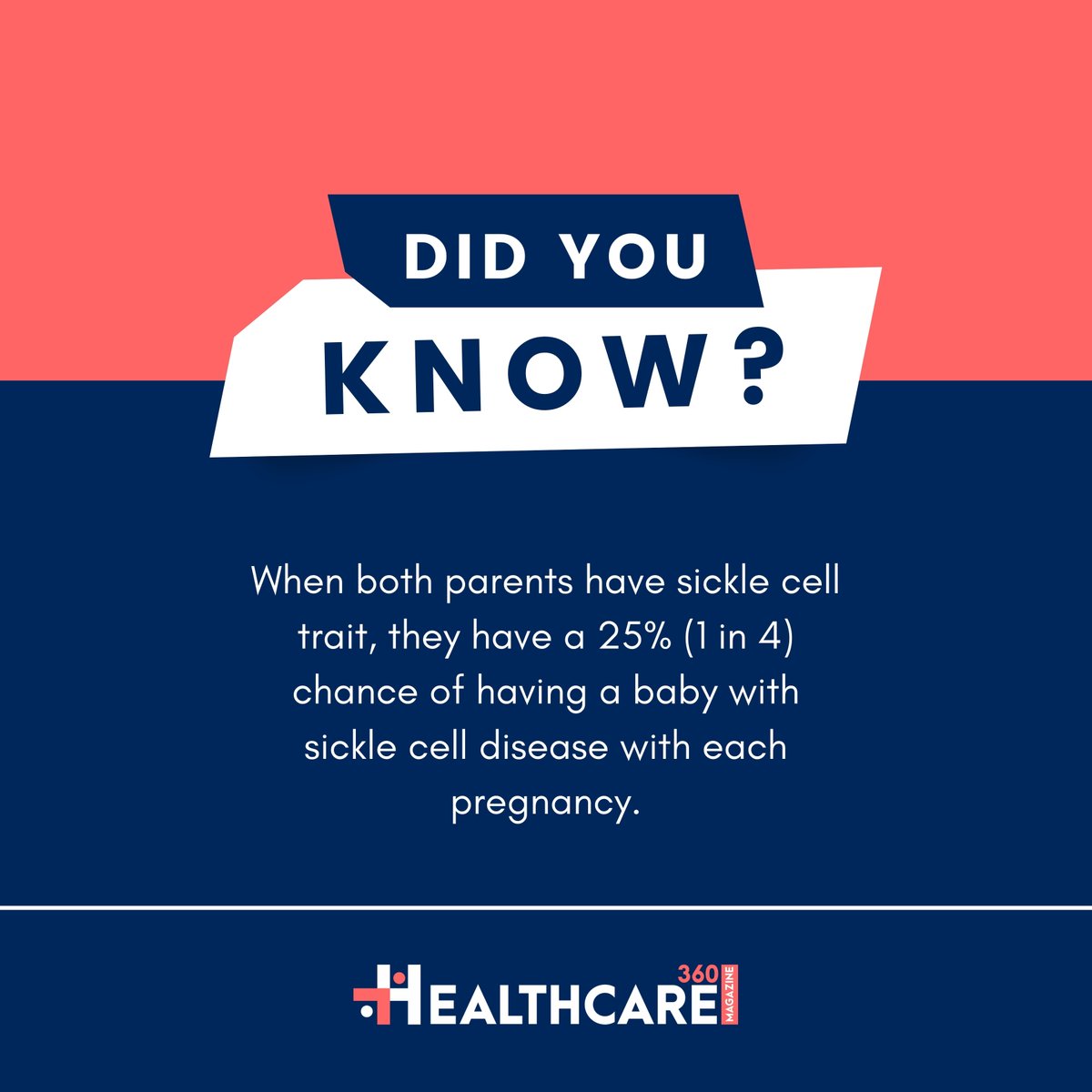 Carrier screening is recommended before pregnancy to understand your risk.
P.S. Share this info with someone who might find it helpful!

#SickleCellAwareness #GeneticHealth #InheritedConditions #ParentalScreening #HealthEducation #FamilyHealth #SickleCellTrait #PreventSickleCell
