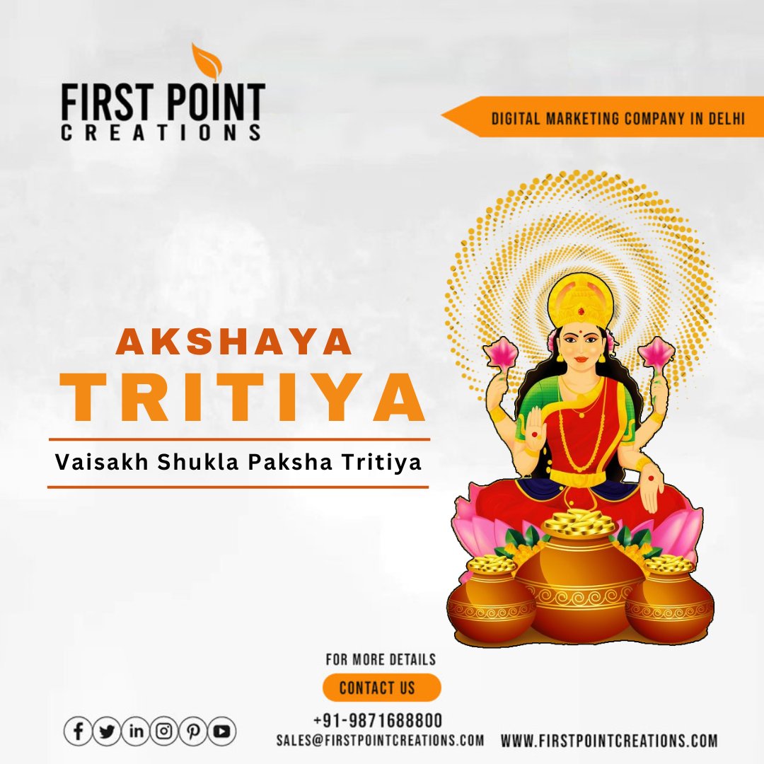 Akshaya Tritiya, also known as Akti or Akha Teej, is an annual Jain and Hindu spring festival. . FOLLOW US @firstpointcreations Contact Details: ☎ +91 9871688800 | +91 (11) 41552455 🌐 firstpointcreations.com 📧 Email: sales@firstpointcreations.com . #akhsay #akhsaytritiya #fpc