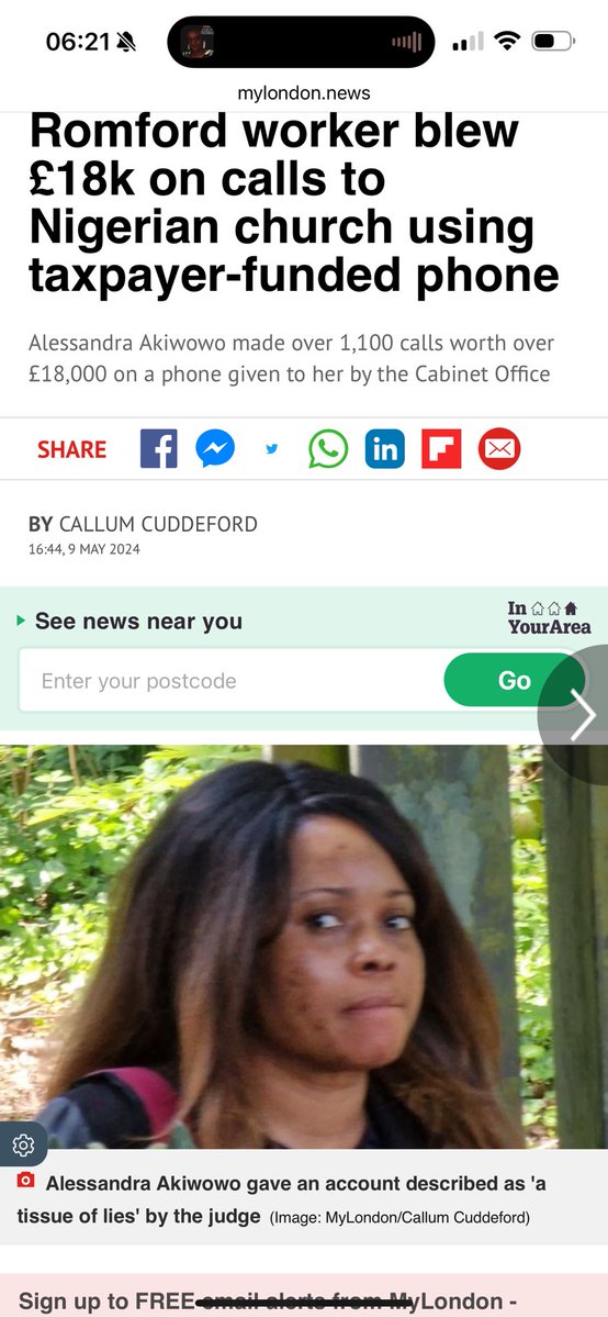 Couldn’t make the shit up ! A civil service worker who blew £18,000 on calls to a church in Nigeria using a Cabinet Office phone has been spared jail. Alessandra Akiwowo made over 1,100 calls during and after her time as a contractor in the Race Disparity Unit, where she worked…