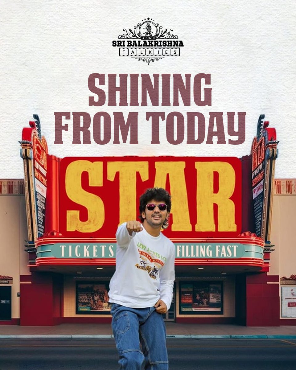 #STAR shines bright...! Extreme positive reviews from the preview shows. Releasing today at Sri Balakrishna talkies. Book your tickets now at the box office and book my show app.