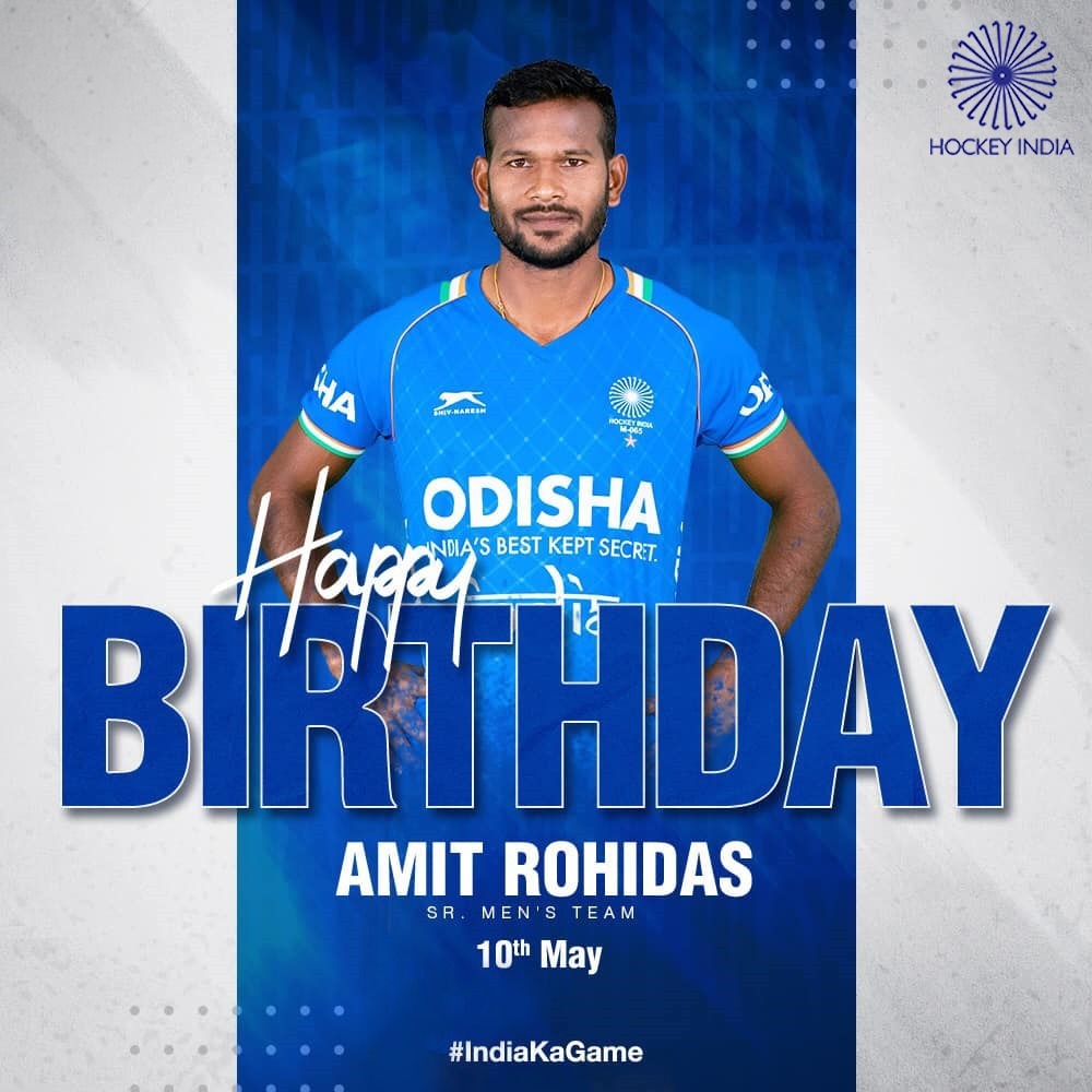 Join us in wishing Amit Rohidas, Defender of Indian Sr. Men’s Team a very Happy Birthday. #IndiaKaGame #HockeyIndia #BirthdayWish . . @CMO_Odisha @sports_odisha @IndiaSports @Media_SAI @Limca_Official @CocaCola_Ind