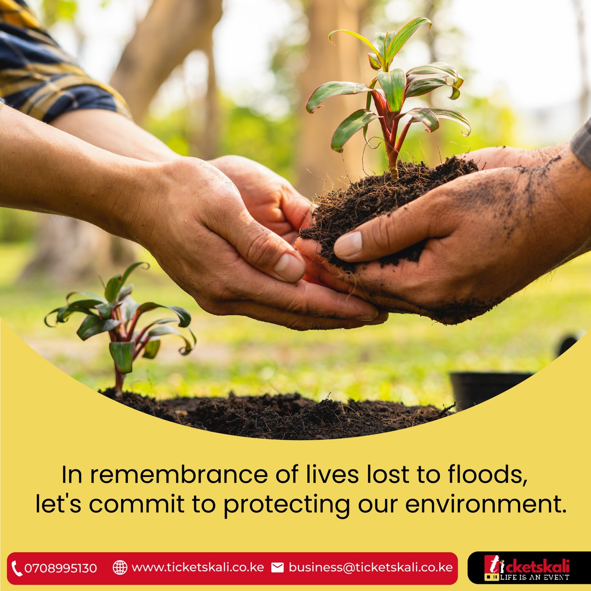 🌊 Honoring those we've lost to floods, let's unite in safeguarding our planet. 
🌍 Every action counts, from reducing waste to advocating for sustainable practices. 
💚Together, we can create a safer, more resilient future. 
#ProtectOurPlanet #RememberingWithAction #TicketsKali