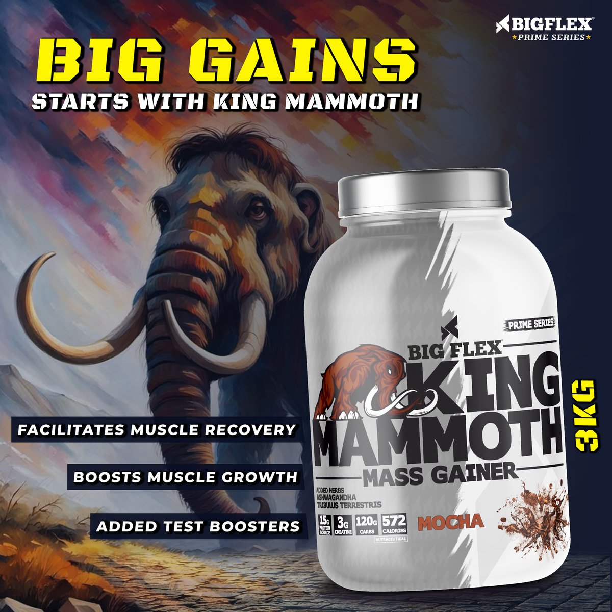Ready to roar with Bigflex King Mammoth Mass Gainer? 🦣💪 Unleash your inner mammoth, fuel your ambition, and conquer every workout. It's time to unleash the king within!

#mass #gains #gain #gainparty #gaintricks #muscle #muscles #musclecars #muscleup #musclegain #gym #gymrat