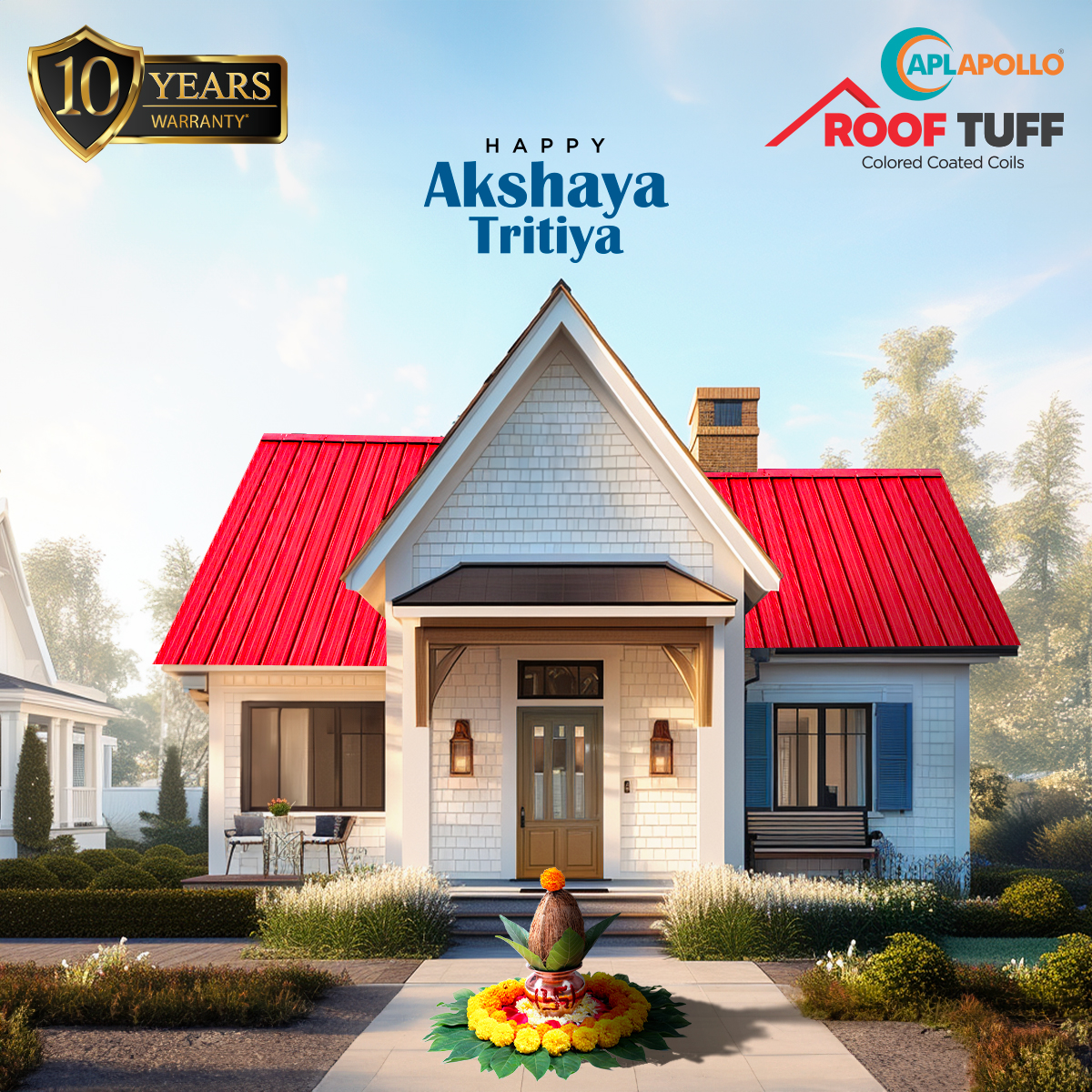 Wishing you a Akshaya Tritiya filled with wealth, health, and happiness.

#AkshayaTritiya #RoofTuff #APLApollo #CoatedSteel