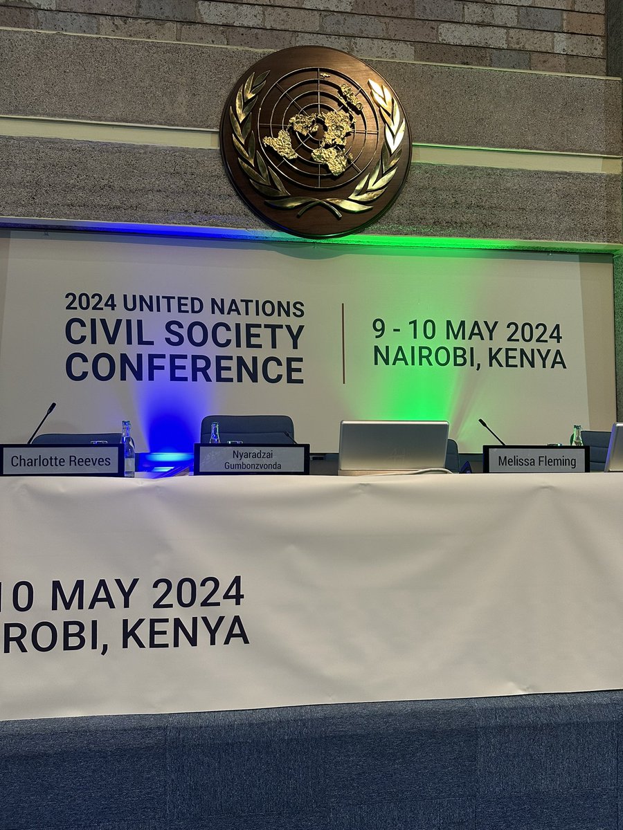 Day 2 of the @UN #CivilSociety Conference in Nairobi, Kenya! We are excited for today's discussions and collaborations with like-minded individuals, learning from each other, and standing in solidarity. Join us in shaping #OurCommonFuture! #2024UNCSC #WeCommit