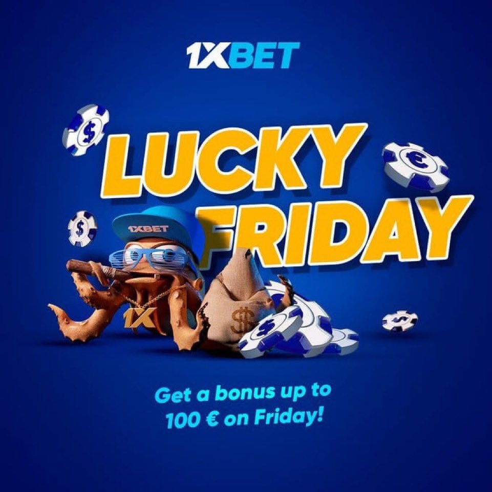 Fellow investors,it’s that time of the week the best day to make your deposits on #1xbet LUCKY FRIDAY. Make any deposits of ksh200 and above and receive an equal amount of bonus(this applies both to new and old acc) Register 🔗 tapxlink.com/GABRIELMO_link Use promo code: GABRIELMO