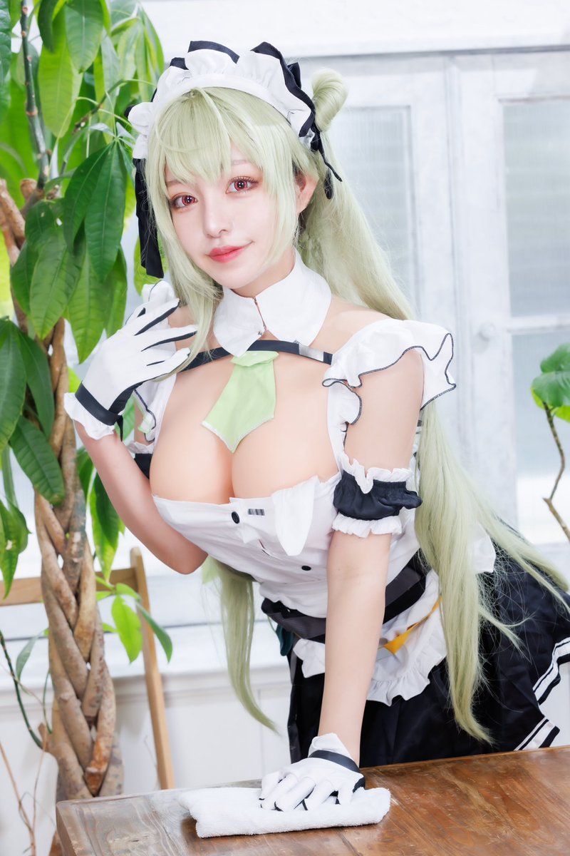 ⚠️cos 勝利の女神NIKKE メイドフォーユー！ 💚　ソーダ #メイドの日2024 @dekoponP