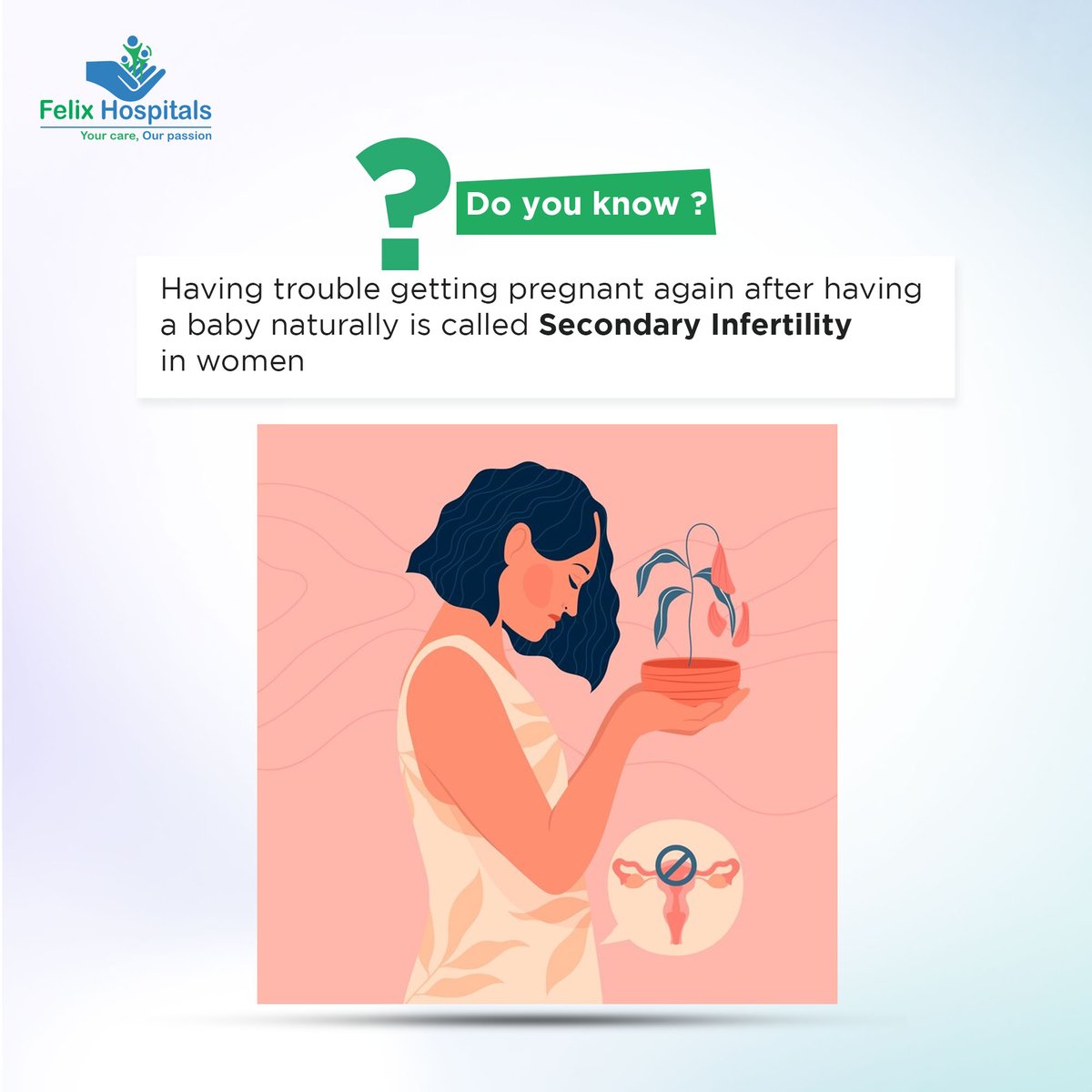 Secondary infertility is common. It can be caused by factors like age or past pregnancies. If you're facing this, know you're not alone. Talk to a doctor and take support.

#Infertility #secondaryinfertility #hormonalimbalance #healthcheckup #exploremore #besthospitalinnoida