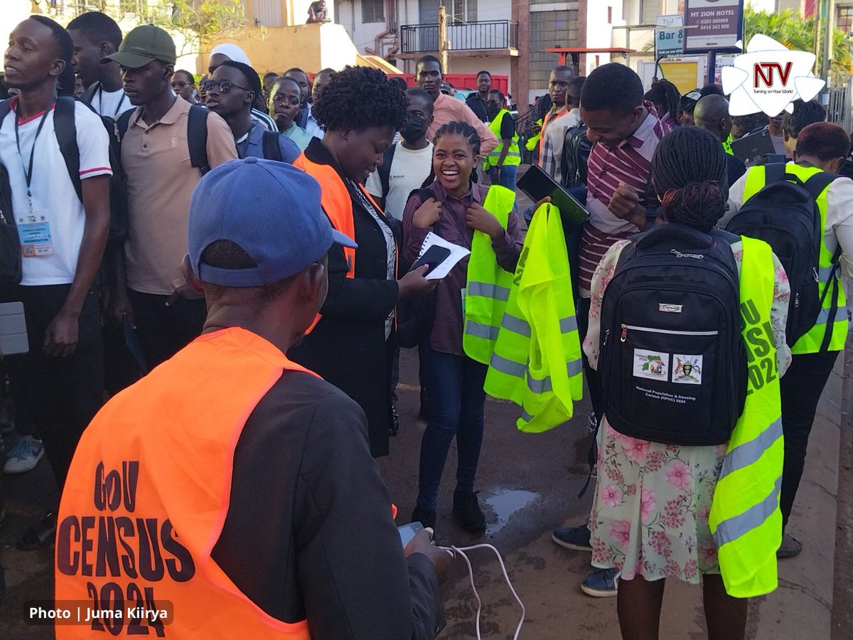 Enumerators in Kampala Central are gearing up for their fieldwork. They just received their jackets and are getting ready to collect census data. #NTVNews #UgandaCensus2024