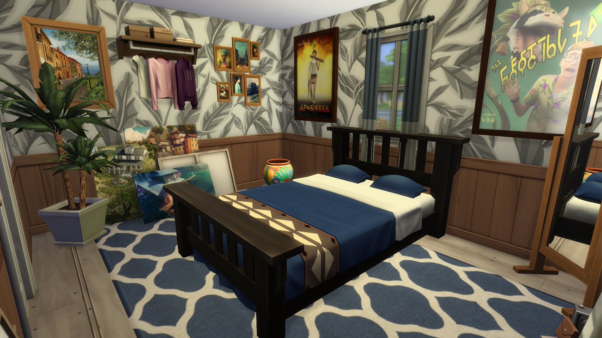 Base game bedroom | console built #Sims4 #ShowUsYourBuilds