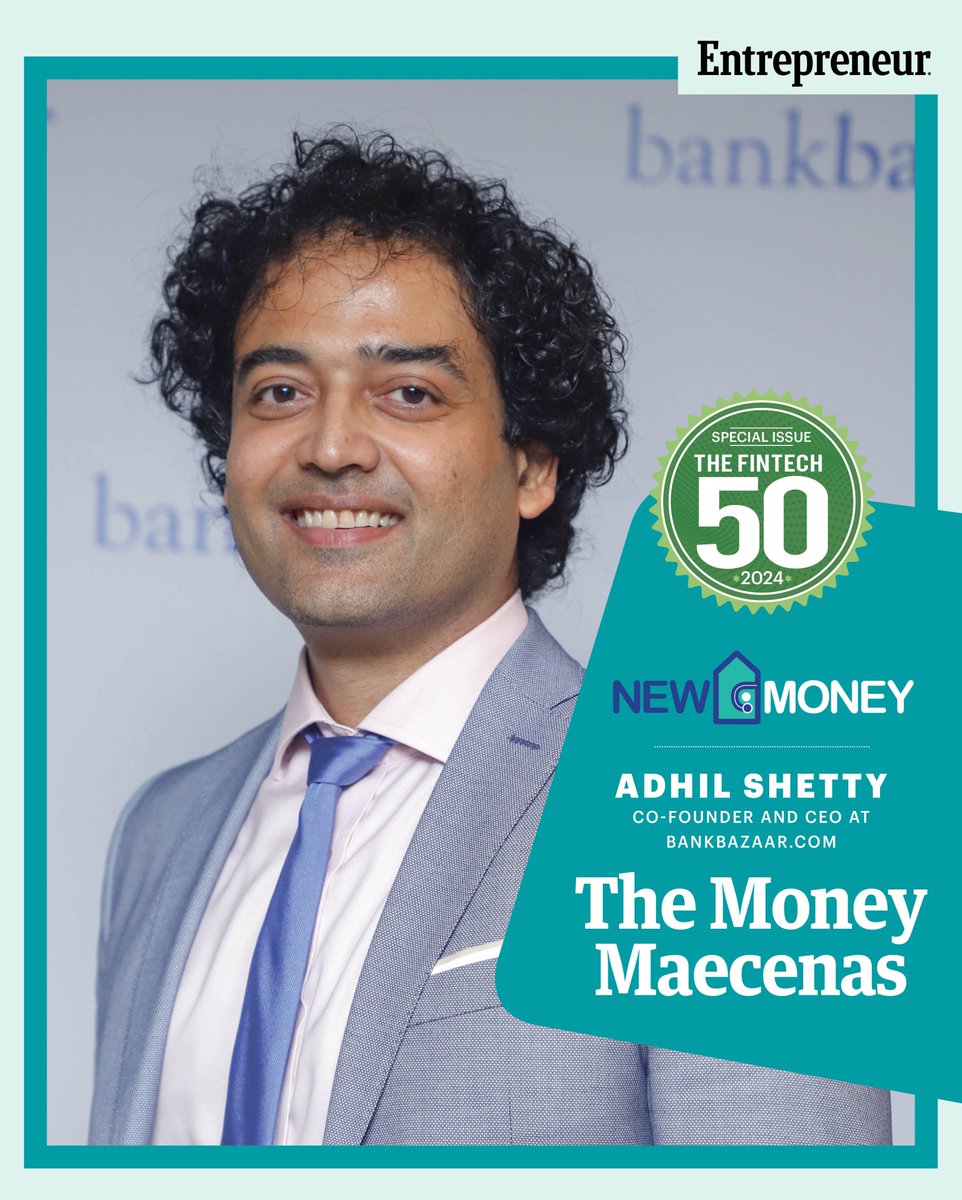 EntrepreneurAPJ's tweet photo. Adhil Shetty(@adhilshetty), CEO of @BankBazaar , prioritizes both value and a superior customer experience.
Read the story: https://t.co/zLqkfVbqKo
#FintechInnovation #CustomerEngagement #StrategicPlayer #BankBazaar #SuperiorExperience #ValueOffering #BrandPartnership https://t.co/T17kbO4mJF