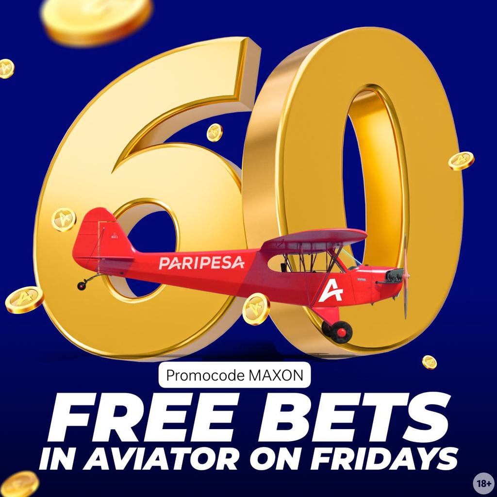 📅 Today is Friday! 🔥🏅
✈️ This means that 60 FREE BETS IN AVIATOR awaits you
#Paripesa

Seize your free bets today and ignite an extra dose of excitement into your Friday!🔜

Hurry - this offer is fleeting!

Register 👉 bit.ly/3QIlmmG
Promocode: MAXON🤑