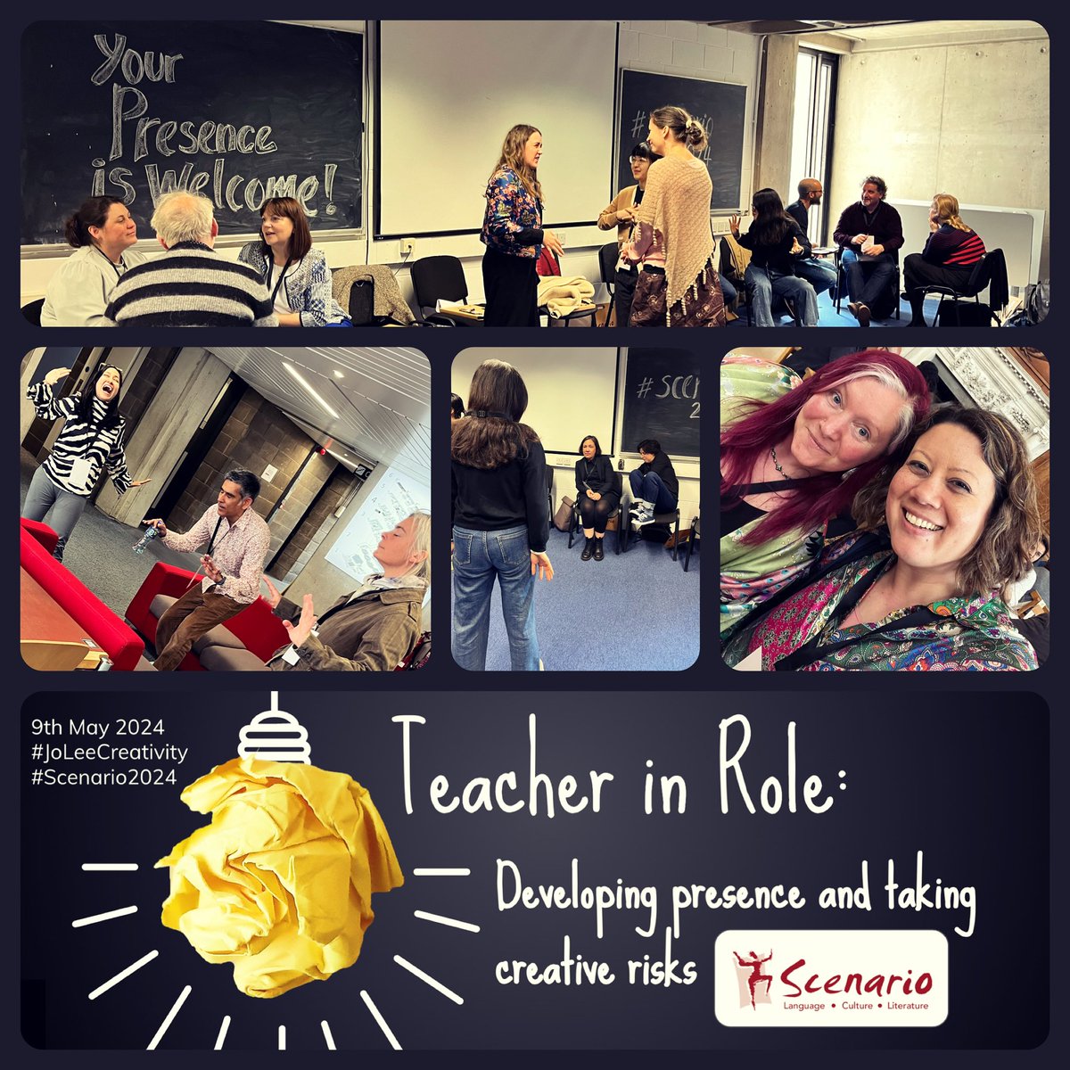 Jo Lee (@joleecreativity) on Twitter photo 🎭 Delighted to have had such an enthusiastic response to my #Scenario2024 workshop.
🇮🇪 An absolute joy to be presenting <a href="/SchoolofEdTCD/">School of Education</a> where my research journey began.
<a href="/scenarioforum/">Scenario Forum</a>
<a href="/tcddublin/">Trinity College Dublin</a> 🎭 Delighted to have had such an enthusiastic response to my #Scenario2024 workshop.
🇮🇪 An absolute joy to be presenting <a href="/SchoolofEdTCD/">School of Education</a> where my research journey began.
<a href="/scenarioforum/">Scenario Forum</a>
<a href="/tcddublin/">Trinity College Dublin</a>