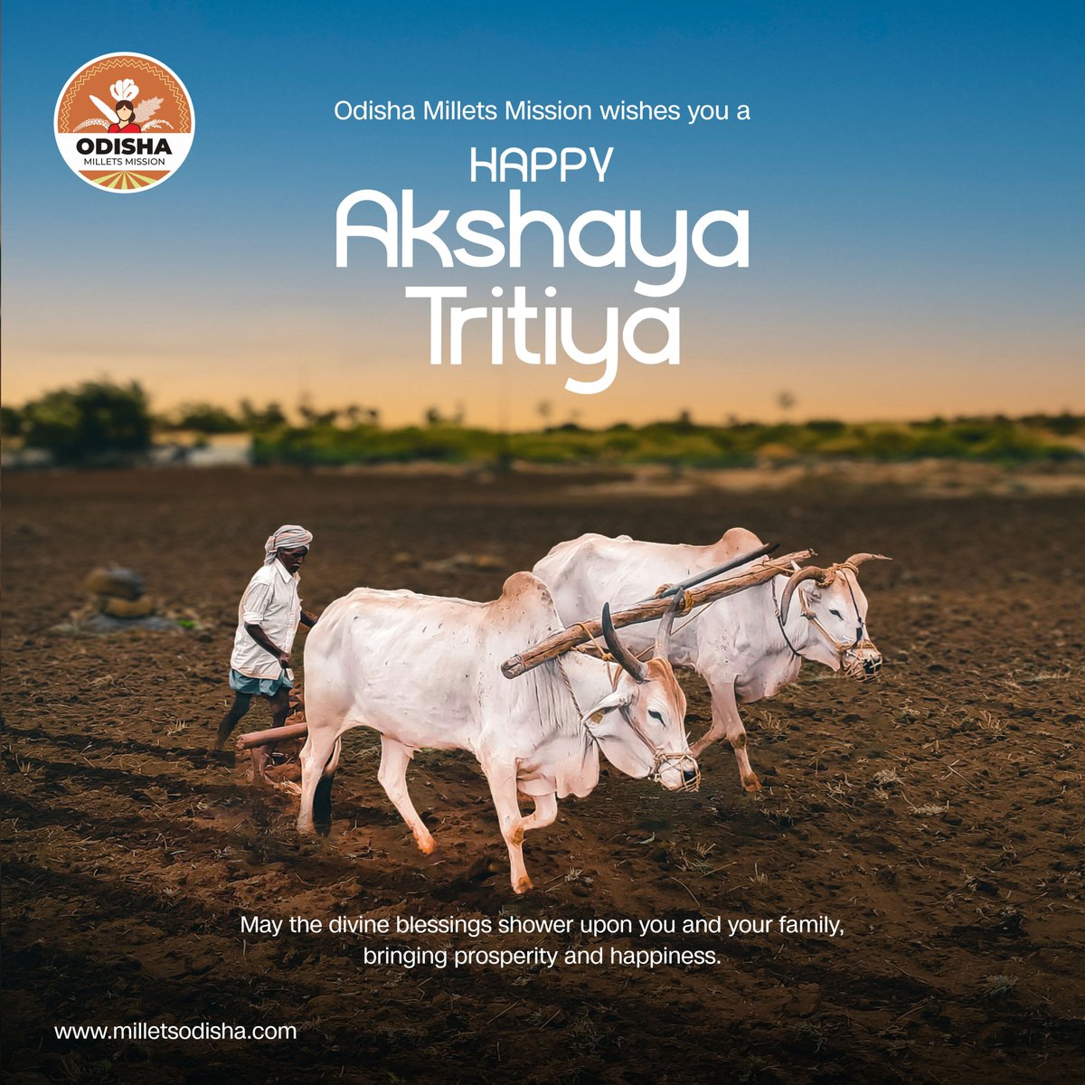 Akshaya Tritiya is a significant farming festival celebrated in the country annually. ‘Akshaya’ means ‘eternal' or ‘never diminishing’ and hints toward prosperity and growth. OMM wishes prosperity, success, and good fortune to you. @krushibibhag @WASSANIndia #OMM