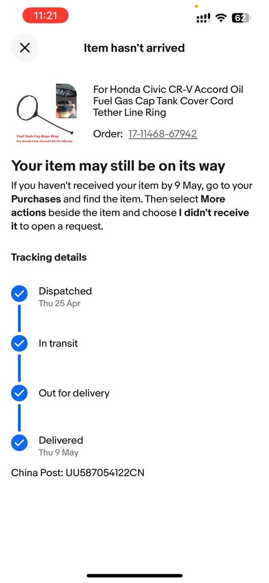 AbhinavKrSahai's tweet image. #FRAUD  #FalseDelivery
How can the @eBayNewsroom app show on its way and still show delivered when nothing has been delivered !!