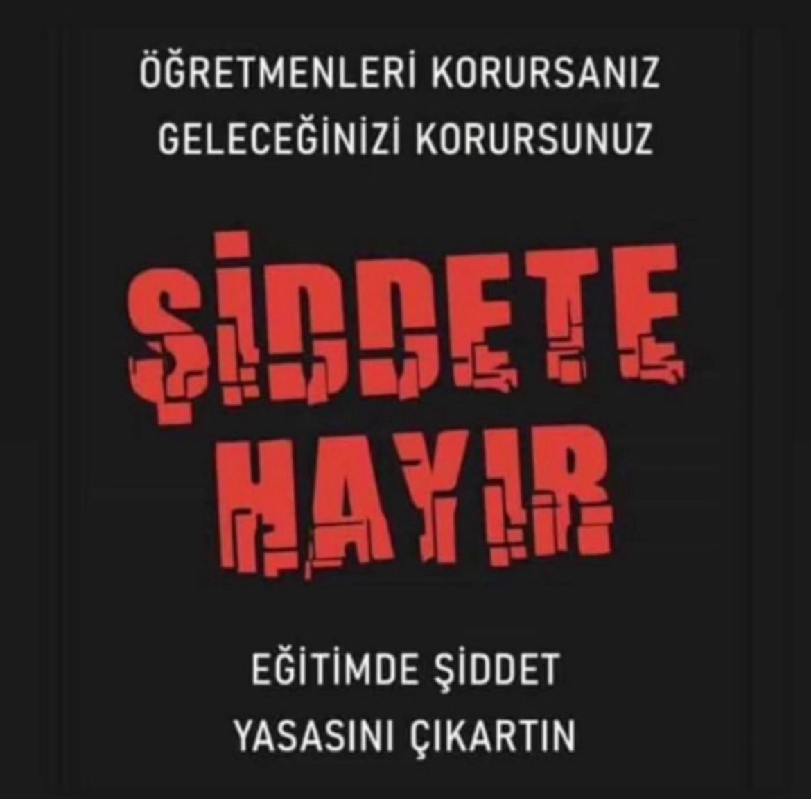 Öğretmenleri korursanız,
Geleceğinizi korursunuz.
#ÖğretmenTekYürek