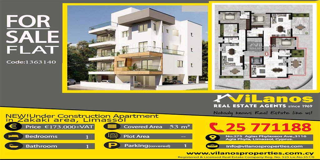 🏬NEW!For Sale Luxury Apartment in📍Zakaki area,Limassol, Cyprus
🛏1 Bedroom🛀1 Bathroom🚽1📏Covered area 53 SQM 💶€173,000+VAT🔹Code: 1363140 ☎️Call Us On 25-771188
#cyprus #Limassol #realty #forsaleapartment #mua #friday #fridayvibes #underconstruction #marketing #reels #met