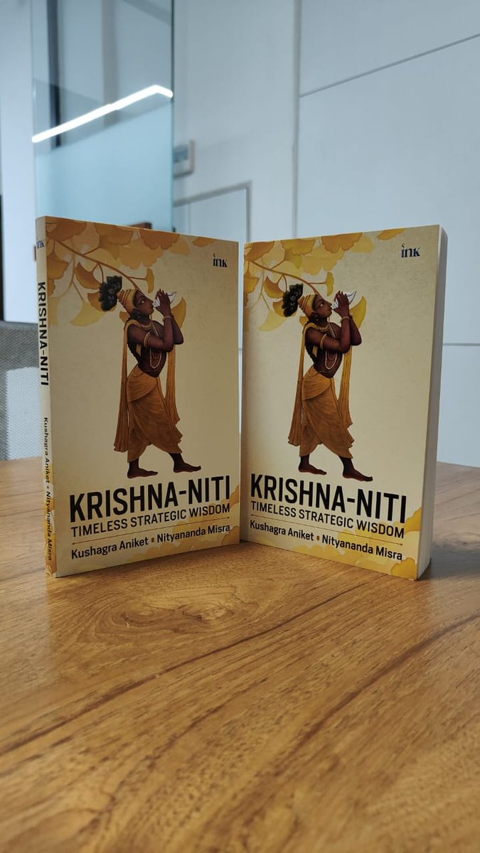 Copies from the first print run of my latest book Krishna-Niti: Timeless Strategic Wisdom at the @BluOneInk office in NOIDA. The copies will start shipping very soon. Amazon link: amazon.in/dp/B0D1CPDY3N Congratulation, @KushagraAniket. Special thanks to @praveenBlu