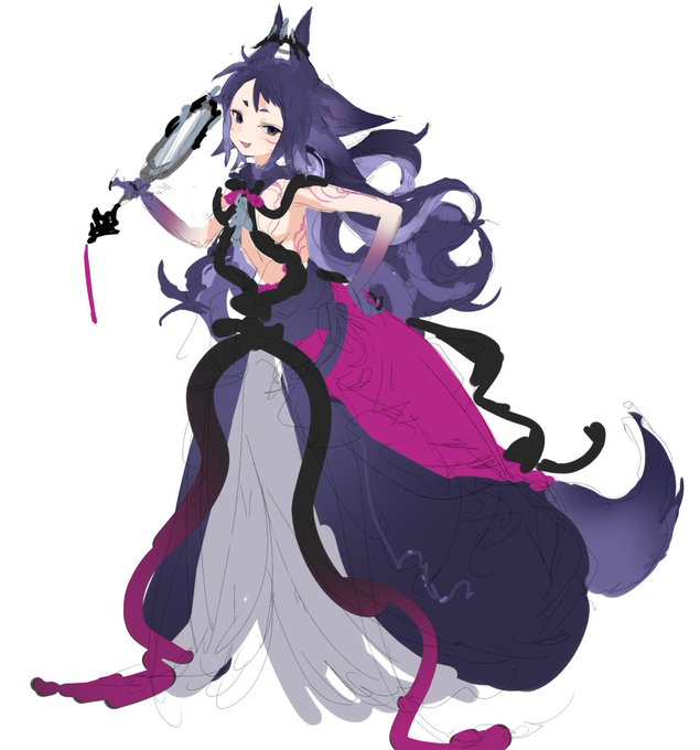 「purple dress」 illustration images(Latest｜RT&Fav:50)