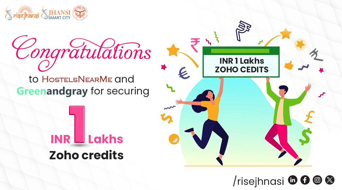 🚀 Exciting news! RISE Incubation Center has partnered with ZOHO, offering startups a chance to get ₹1.86 lakhs in Zoho Wallet credits. HostelsNearMe and GreenandGray have already received 1 Lakh INR each! #RISEIncubationcenter #ZOHO #StartupSuccess 🌟