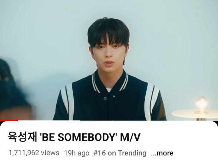 'Be Somebody' MV is now the #16 trending video on YouTube South Korea 🇰🇷 ▶️ youtu.be/TsfAFHeNDXk?si… #BTOB #YOOKSUNGJAE