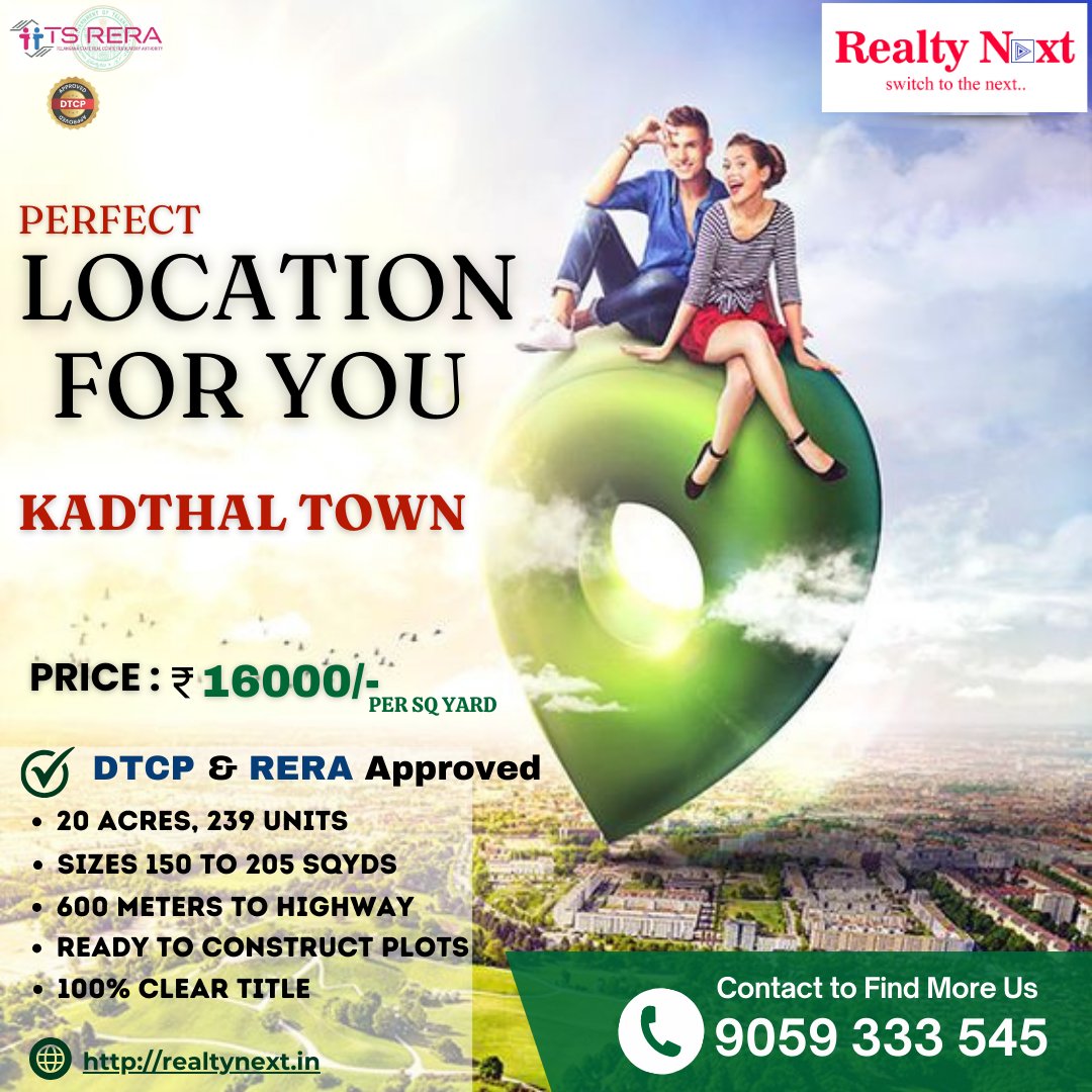 Introducing open plots for sale at Kadthal Town, hyderabad| Telangana
#realtynext #RealEstate #Hyderabad #flats #investment #property #Reels #Trending #famous #landofthelustrous #Landsat #Telangana #buyingconent #investing #famoustwt #news #offers #RERA #VIP #kadthalhomes #homes