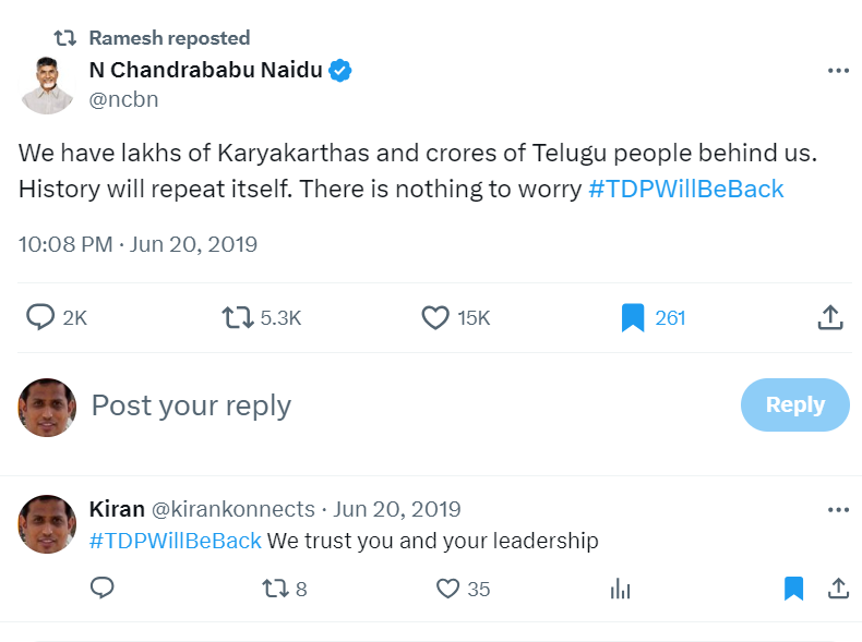 kirankonnects's tweet image. #TDPWillBeBack 
#VoteForCycle 
Vote for @JaiTDP