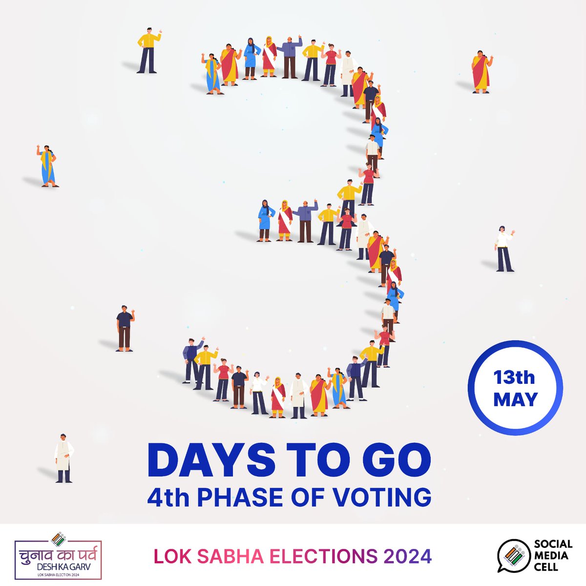 Are you ready to vote? 🙌✨ ⏱️ 3 days to go 🗓️ Phase 4: 13th May, 2024 #LokSabhaElection2024 #ChunavKaParv #DeshKaGarv #YouAreTheOne #ECI