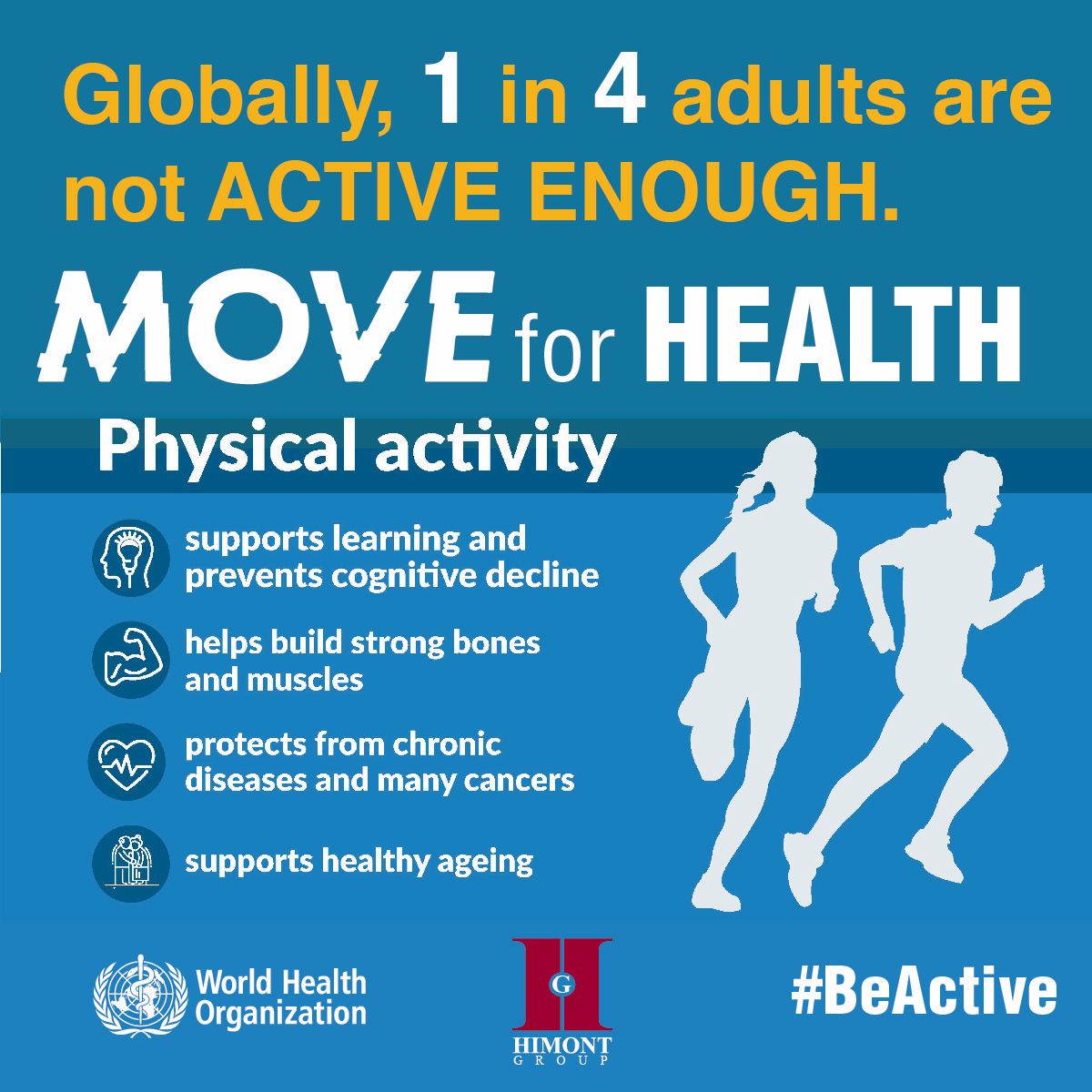🌍 Today, we celebrate Global Move for Health Day! 🌍

Let's use this day to inspire each other to make movement a daily habit. Small steps can lead to big changes! 💪

#MoveForHealth #GlobalMoveForHealthDay 🚶‍♀️🧘‍♂️💃