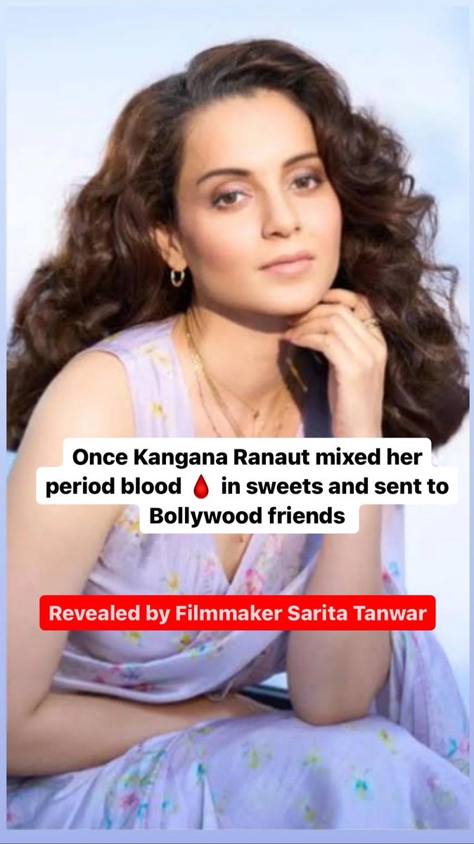 Once #KanganaRanaut mixed her period blood in sweets and sent to Bollywood friends. Once #AdhyayanSuman accused her of doing Black Magic.
I don't know if it's true or false. But if true it is shocking